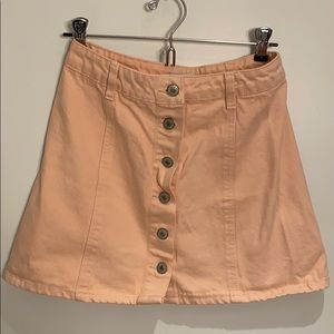 Pink jean skirt